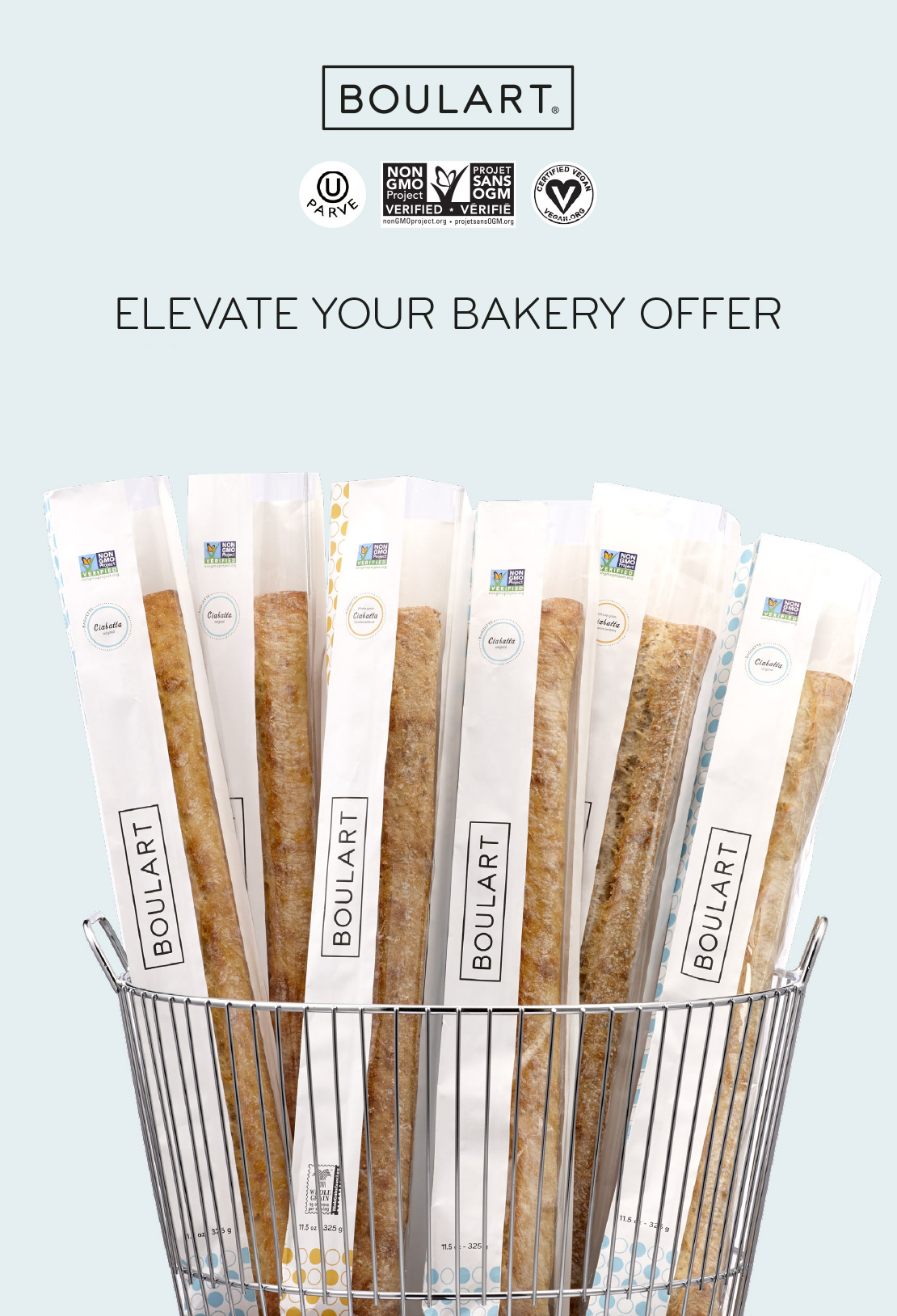 Boulart products available with bags